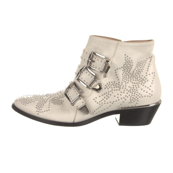 Chloé Leather Studded Accents Moto Boots - Picture 5 of 5